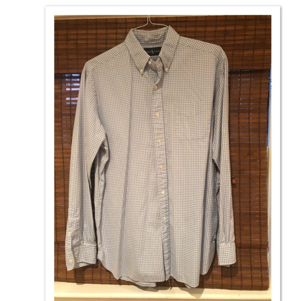Ralph Lauren blue gingham polo